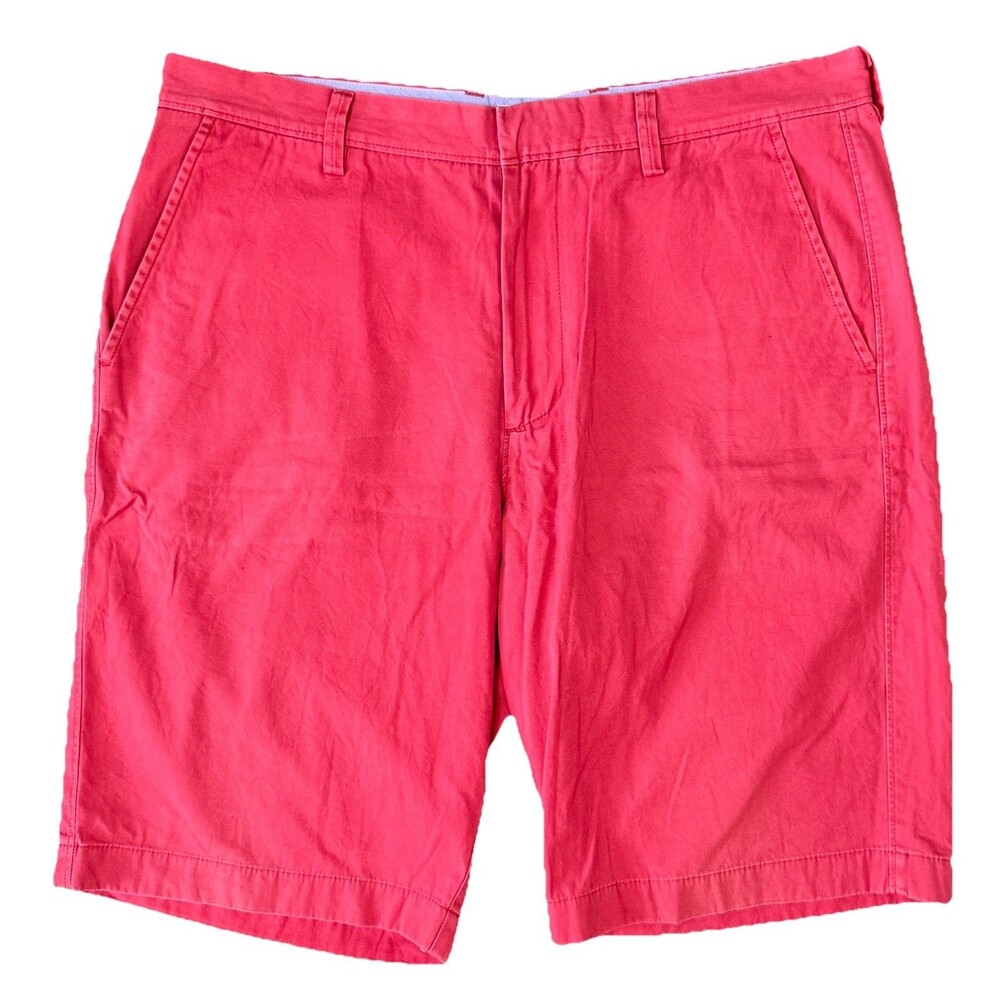 J.Crew Cotton Chino Shorts Men’s Size 35 Red 11” Inseam Summer Preppy